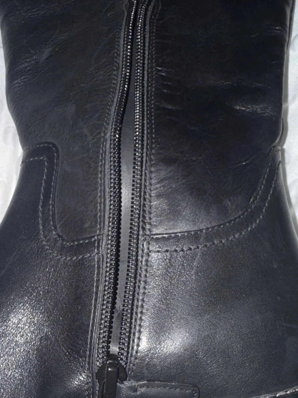 Cole Haan Black Leather Boots with Gold Buckle Accent Size 7 NWT